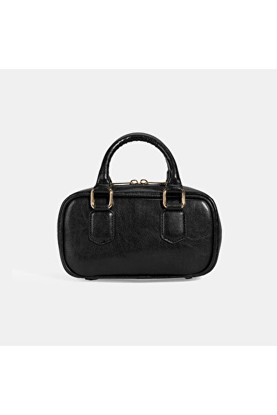 Desa Women's Black Shoulder Strap Mini Handbag