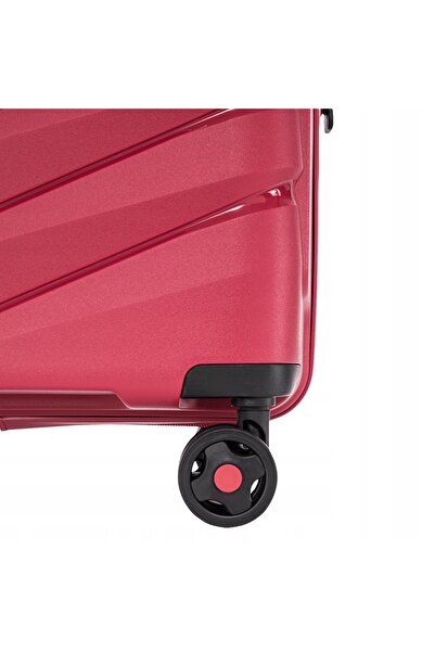 WINGS BRAND Valiză rigidă WINGS XXL 28" - Polipropilenă, TSA, 4 roți, Roșu