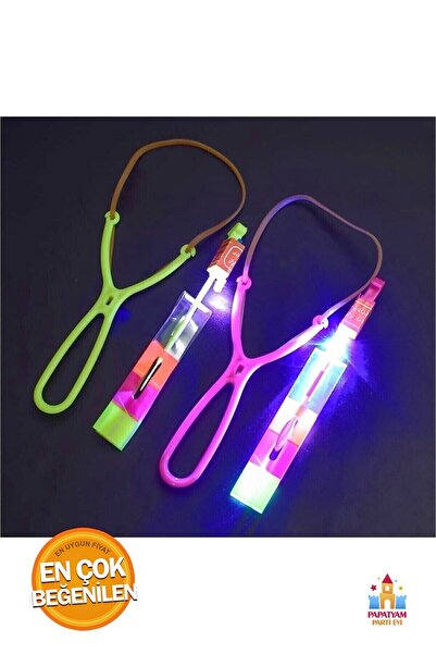 paraply Öğretici Oyuncaklar Parlayan Led Işıklı Uçan Sapan Fırıldak - Eğlence...