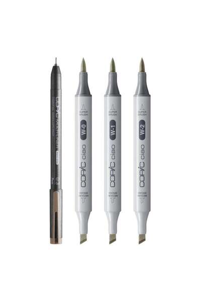 Copic Ciao 4-Piece Shade Set - Light Warm Gray