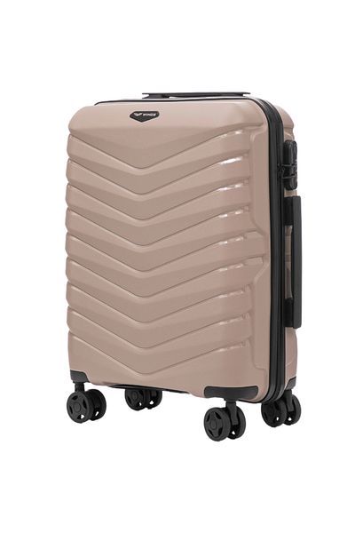 WINGS BRAND Valiză de cabină WINGS PHOENIX 2.0 - șampanie, încuietoare TSA, roți 360°