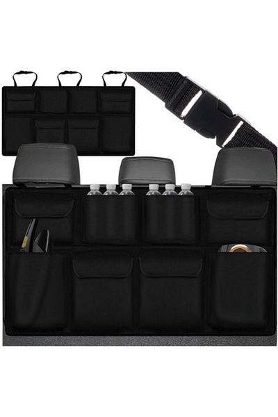 zola Organizator pentru scaun auto, 8 compartimente, fixare cu velcro si catarame, 86.5 x 48 cm, Oxford