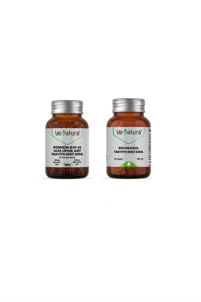 VeNatura Resveratrol 250 Mg 30 Kapsül + Koenzim Q10 Ve Alfa Lipoik Asit 60 Ka...