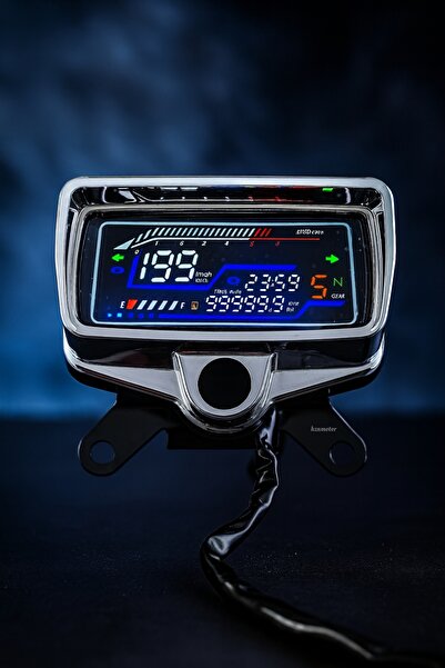 HZN MOTOR CG Nikel Dijital Kilometre Saati – Motosiklet Hız ve Devir Göstergesi