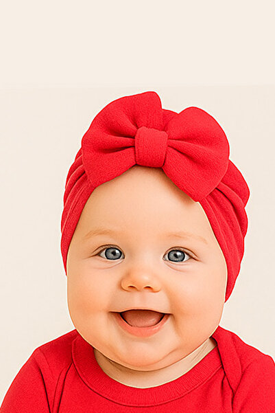 Sitilin Baby Double Layer Bowknot Bonnet 100% Cotton, Newborn and 0–12 Months Compatible Skin Friendly Stl7077