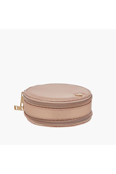 Lifestyle Textured Jewellery Box with Zip Closure - 11X5.5X11