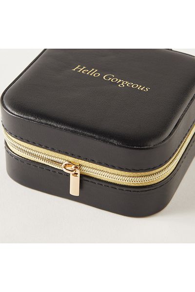 Syloon 6-Compartment Jewellery Organiser with Zip Closure - 10x10x5 cms