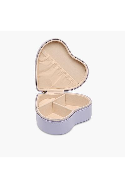 Lifestyle Heart Jewellery Box with Zip Closure - 14x13x6 cms