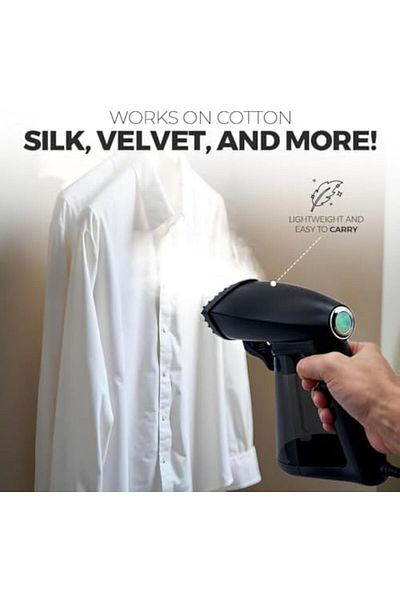 SHEWOW BIVATU 1640W Handheld Clothes Steamer – 260ML Water Tank, Stainless Steel Steam Plate, Portable Tr
