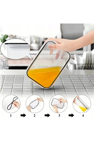 zola Set of 12 casseroles with airtight closure, capacity 355/560/740/890/1000 ml, plastic, transparent