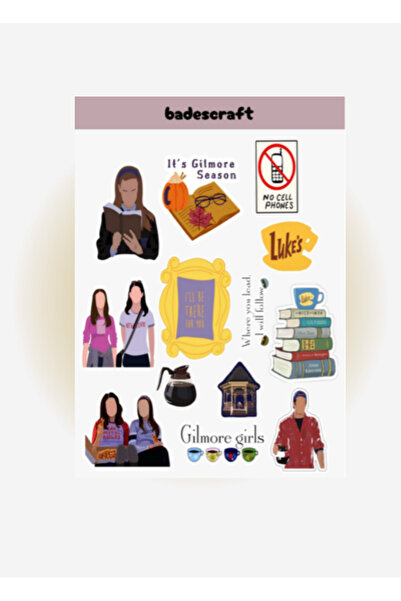 badescraft Gilmore Girls Sticker - Dizi Konsept Sticker- Etiket- Ajanda Bulle...