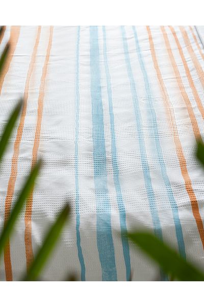 Madame Coco Caresse Διπλό Βαμβακερό Ecocell Printed Pique - Τυρκουάζ