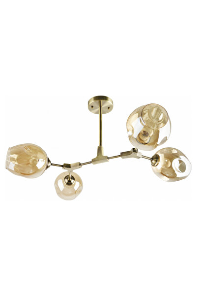 Klausen Πολυέλαιος Scrap LY-3424, 4xE27, κεχριμπαρένιο+μπεζ, IP20,