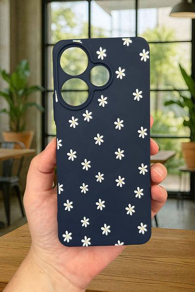 Vip Case Xiaomi Redmi 13 4g Mini Daisy Patterned Silicone Shock Absorbing Classic Protected Rubber Case277