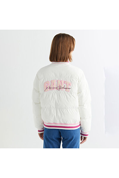 Gant Kadın Krem Hakim Yaka Logolu Bomber Ceket