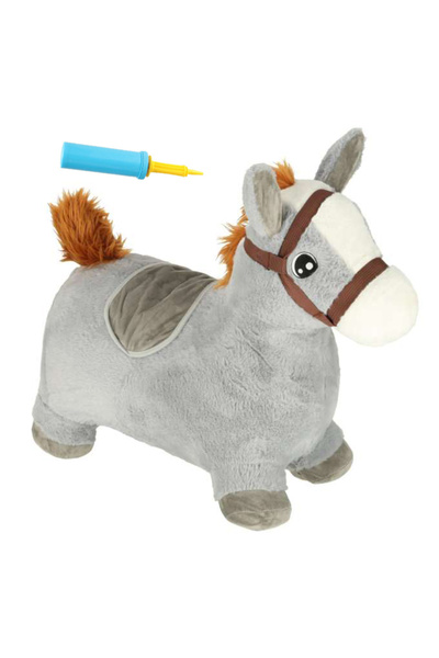 zola Надуваемо пони за деца, мек плюш, с включена помпа, 25 кг, 55x40x49 см