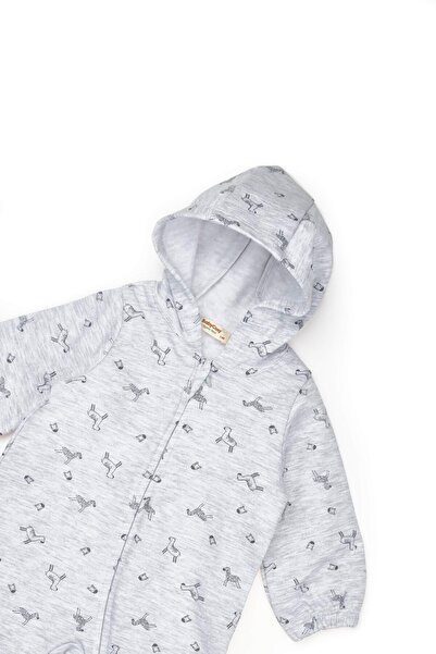 BabyCosy Organic Wear Baby Long Sleeve Jumpsuit with Hat 100% Organic Cotton - Newborn - Csy8033