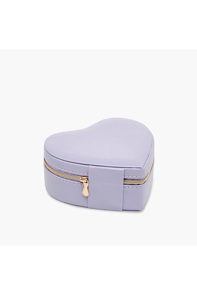 Lifestyle Heart Jewellery Box with Zip Closure - 14x13x6 cms
