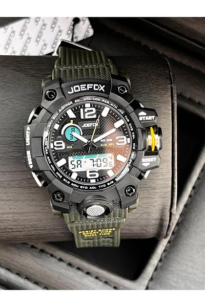 Joefox Small Case Digital and Analog 2 Years Warranty Stopwatch+Calendar+Alarm+Children's Wristwatch Je.Cbk22
