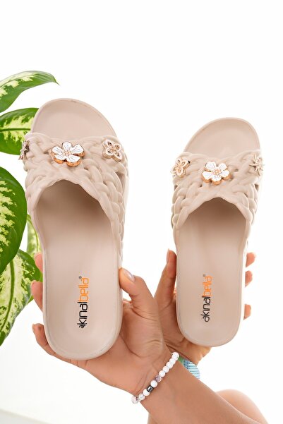 RoseVeno Women's High Scale Cross Luxury Daily Pool Beach Sea Slippers