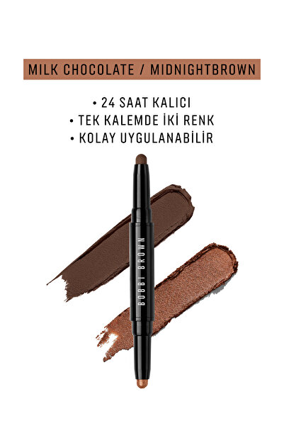 BOBBI BROWN Çift Taraflı Long-Wear Cream Shadow Stick Kalem Far - Milk Chocolate / Midnight Brown