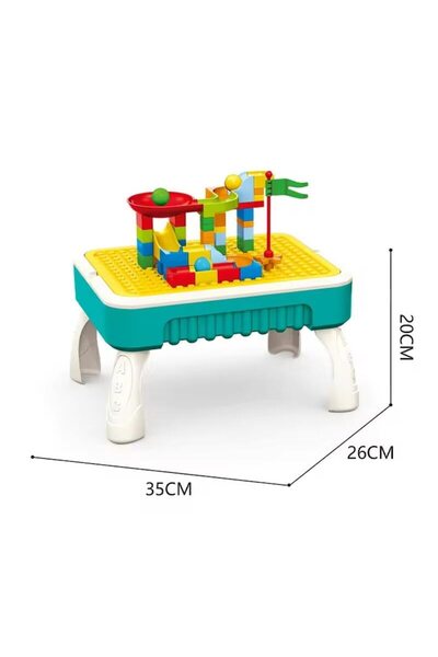 SMARTECH Children's Play Table, Multifunctional 2 in 1, Sponge, 58 Cubes Included