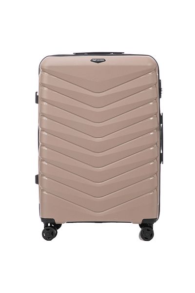 WINGS BRAND WINGS PHOENIX 2.0 Large Champagne Suitcase - 97L, 4 Wheels, Secure Lock