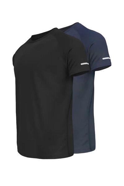 Karatopak 2 Pack Athletic Technical Performance Sports T-Shirts with Quick Dry Feature