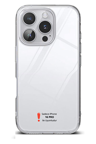 Evax (ŞEFFAF MİKA) iPhone 16 Pro Uyumlu SERT Şeffaf Mika SARARMAZ İnce Fit To...