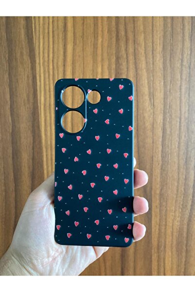 Newon Tecno Camon 20 Red Heart Printed Inside Velvet Silicone Phone Case (Com...