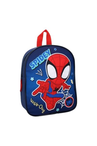 SPIDERMAN Set rucsac copii, 29x22x9 cm, sticla apa din aluminiu 500 ml si cutie sanwich 16x13x5 cm, Spidey