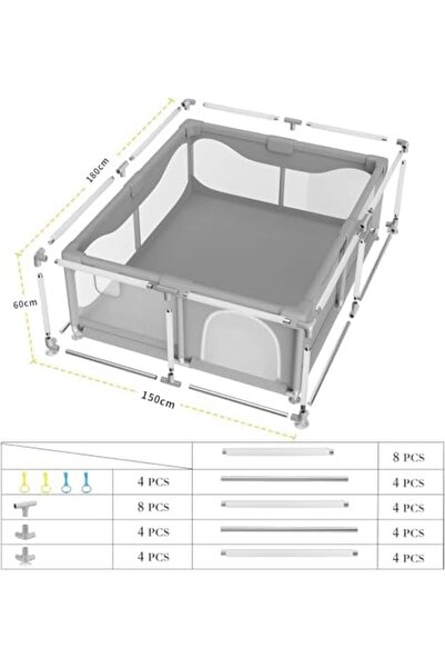 SKY TOUCH SKY-TOUCH Baby Playpen, Extra Large Playpen for Babies, Kids Safe Play Center for Babies with Breath