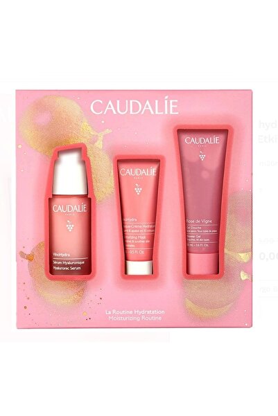 Caudalie Hiyalüronik Serum 30 ml + Nem Maskesi 15 ml + Rose de Vigne Duş Jeli 50 ml
