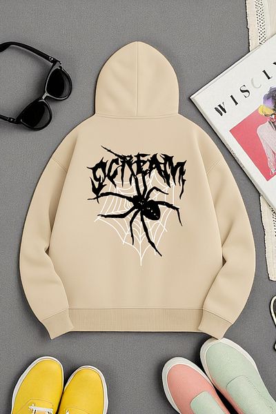 uyguntarz Scream Printed Oversize Sweatshirt