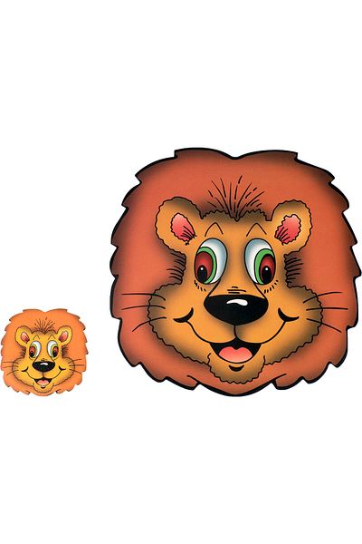 OEM Plate and glass holder set, lion pattern, 30 x 30 cm, brown