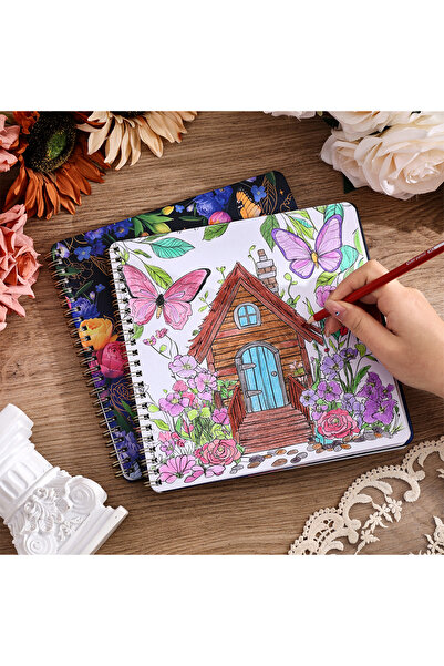 Choice Butterfly Color 30 Sheets Flowers And Forest Coloring Books 30 Different Patterents Sketchbooks for