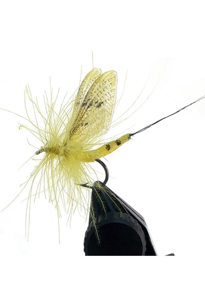 Choice8 12 Light Yellow Aentik Quality Realistic Fishing Flies Hand Made Mayf...