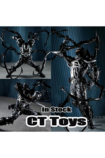 Choice1 بانداي مع علبة، أسود، متوفر في المخزون، مجسم فينوم من سي تي تويز، مجس...