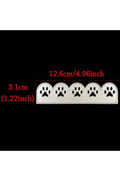 Choice قالب قطع معدني على شكل آثار أقدام حيوانات، قطعة واحدة، لصنع بطاقات ألب...