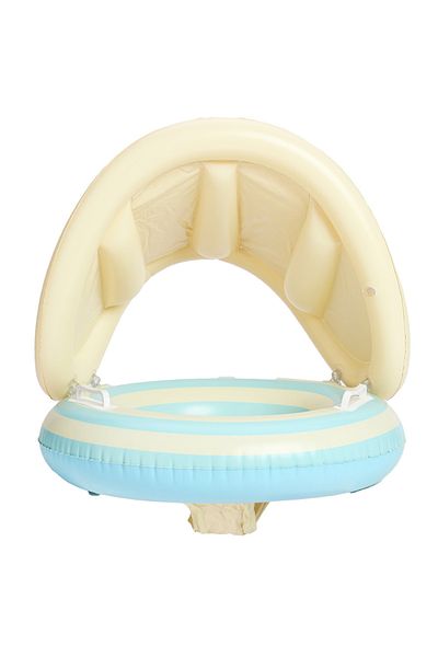 Choice Blue Baby Swimming Ring Inflatable Swim Ring with Detachable Sunshade Toddlers Pool Float Beach Wate