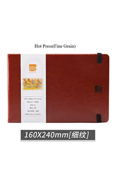 Choice 16x24cm Red Baohong Watercolor Journal, 100% Cotton Cold Press Paper S...