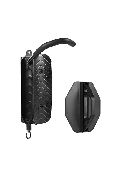 Choice حامل دراجات حائطي عمودي أسود اللون، يوفر المساحة، مناسب للجراج