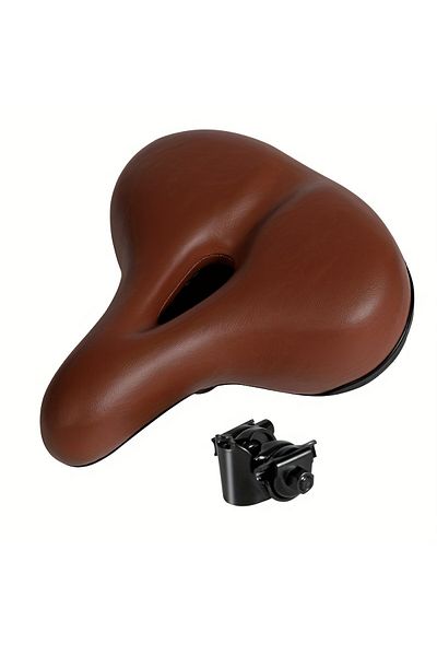 Choice 912 Brown ZHIQIUComfortable Bike Saddles Extra Wide and Thick Bicycle Seat Integrated Molding Anti-R
