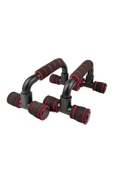 Choice Red (Boxed) 2Pcs Non-Slip Push-Up H-Shaped Support Bar Stand Home Fitness Gym Handles Pushup Bars Ex