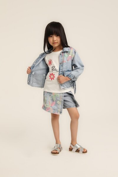 Escabel Baby Girl Tulle Floral Shorts Skirt