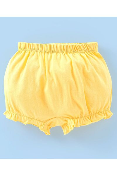 Babyhug 100% Cotton Knit Solid Bloomers Pack of 5 - Multicolour