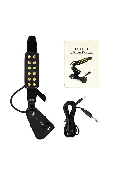 Choice Gold Guitar Pickup Acoustic Guitar Sound Hole Pickup Magnetic Transducer with Audio Cable Guitar Ins