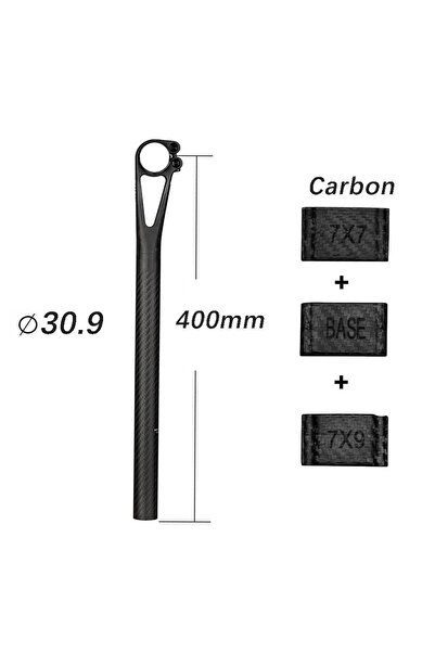 Choice عمود مقعد كربون MT05 elitaone مقاس 30.9 × 400 مم، مسافة التراجع 5/25 م...
