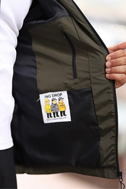 İng drop Ανδρικό αδιάβροχο αδιάβροχο παλτό με κουκούλα