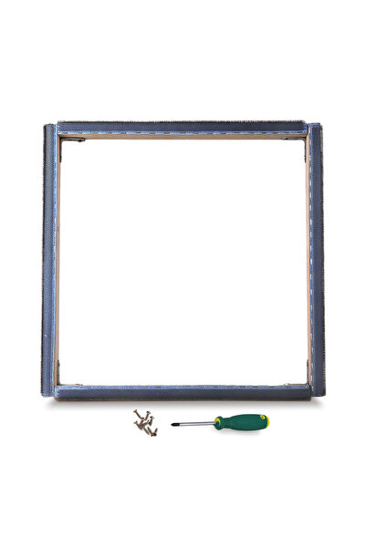 Choice1 شرائط مقبض خشبية لإطار إبرة اللكمة مقاس 40 × 40 سم مع إبرة D على شكل ...